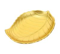 ERINGOGO Wooden Serving Tray Leaf Shape Multipurpose Snack and Jewelry Dish Decorative Fruit Bowl Holder for Bread Candy Dried Fruits and Necklace Storage in Living Bedroom Office