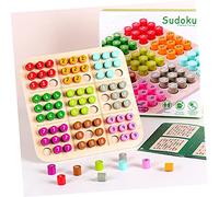 ERINGOGO Wooden Sudoku Board Game for Logic Thinking Educational Portable Arithmetic Puzzle Preschool Teaching Aid for Early Math Skills and Gift