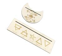 ERINGOGO Wooden Tarot Card Holder Stand Handmade Moon-shaped Rectangular Display Lightweight Portable Wooden Display Stands for Wiccan Ritual Supplies and Divination Creative Altar Decor