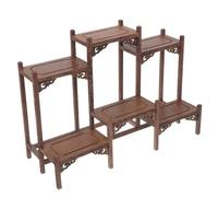 ERINGOGO Wooden Tea Mug Holder Rack with Non-Slip Base Multi-Functional Tea Cup Organizer Stand for Kitchen Countertop Coffee Mug Storage Display with Chinese Style Design