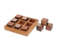 ERINGOGO Wooden Toe Board Game for Family Indoor Outdoor Play Creative Naughts and Crosses Strategy Game Wood Material Compact Storage Enhances Logical Thinking Skills