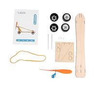 ERINGOGO Wooden Wind-powered Car Kit Diy Educational Toy for Science Experiment Assembly Lightweight Teaching Aids for Creative Learning