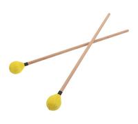 ERINGOGO Yellow Wooden Mallets for Xylophone Marimba Woolen Yarn Drumsticks with Stable Grip Music Percussion Accessories for Ensemble Work and Live Events