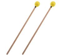 ERINGOGO Yellow Yarn Percussion Mallets with Enhanced Handle for Xylophone and Marimba Comfortable Grip Drumsticks for Practice Classroom Ensemble and Festival Use