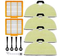 Erinice 4 Pack Replacement Mop Pads, 2 Pre-Motor Filters, 4 Side Brushes, 1 Brush for Shark AI Ultra 2-in-1 Robot Vacuum Cleaner Accessories