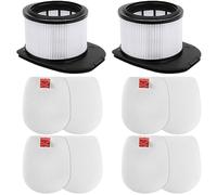Erinice IZ862H Filter Replacement for Shark Stratos Cordless Vacuum IZ862H IZ840 IZ800 Accessories, Compare to part # XPSMFIZ700 & # XFFKIZ700, 2 Pcs HEPA Filters + 2 Pack Foam & Felt Filters Kit