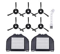 Erinice RV2310AE Replacement Part Compatible with Shark Matrix Self Emptying Robot Vacuum Cleaner RV2310AE Accessories Filter Side Brushes Kit, 2 HEPA Filter, 6 Side Brushes, 1 Cleaning Brush, 9 Pack