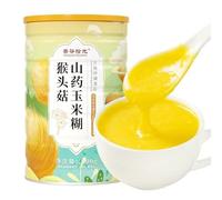 Erinus mushroom yam corn paste 400g/can,healthy and nutritious breakfast porridge,Sweet corn paste,instant satiety meal replacement,dessert lunch,Convenient food,delicious snack (1can)