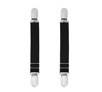 erioctry 1 Pair Adjustable Stocking Clip Suspender Garter Straight Belt Straps Shirt Sock Stays Holder with Metal Clasp