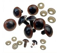 erioctry 100PCS Brown Plastic Safety Eyes for DIY Making (18mm/0.70")