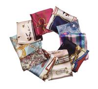 erioctry 10PCS Women's Square Silky Scarf Satin Scarf Multipurpose Fashion Printed Small Satin Scarf Handkerchiefs Neckerchief Shawl Head Scarf