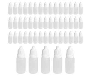 erioctry 50Pcs 20ML Empty Plastic Dropper Dropping Bottles(Drops of Plug Can Removable) Portable Plastic Bottle Eye Liquid Dropper Refillable Bottles Containers (20ML)