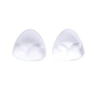 erioctry Bra and Bikini Gel Inserts for Summer Waterproof Silicone Triangle Push-Up Breast Pads Swimsuit and Bra Inserts for Female Transparent/Nude Available (Transparent)