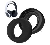 Erioscar 1 Pair Ear Pads Compatible with Sony PlayStation 5 PS5 Pulse 3D Wireless Headset, Mesh Fabric Ear Pads Cushions with Noise Isolation Foam (Black)