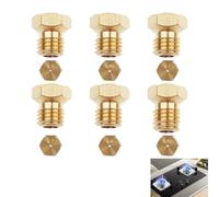 Erioscar 6 PCS Universal Gas Nozzle Injectors For LPG Propane Burner | Sizes - Thread M6 x 0.75 (0.50-0.65-0.7-0.7-0.80-0.92)