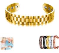 ERISAMO Biancat ProstaPower Magnetic Copper Band, Magnetic Copper Prostate Band, Improves Blood Circulation, Magnetic Copper Band Fashion Bracelets for Unisex (Gold)