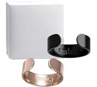 ERISAMO Calmi Ring - The Original Calmi Ring Women, 2026 New CalmiRing Women Magnetic, Adjustable Magnetic Smart Ring for Anxiety Reduction, Improve Blood Circulation & Overall Health (Rose+Black)