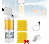 ERISAMO Ultimate Tank Filter, Fishtopia Ultimate Tank Filter, Fish Tank Vacuum Filter, 3-in-1 Biochemical Sponge Filter for Aquarium, Filtration, Oxygenation, Circulation (20W - 1300L/H)