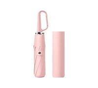 erised's bifrost Compact Folding Umbrella Carabiner Handle Coating Layer Fabric Blocking UV Protection 99.9%/Car/Small Travel Backpack/Lightweight Portable/Rain Sun Anti UPF 50/Men Women Kids