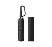 erised's bifrost Compact Folding Umbrella Carabiner Handle Coating Layer Fabric Blocking UV Protection 99.9%/Car/Small Travel Backpack/Lightweight Portable/Rain Sun Anti UPF 50/Men Women Kids