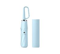 erised's bifrost Compact Folding Umbrella Carabiner Handle Coating Layer Fabric Blocking UV Protection 99.9%/Car/Small Travel Backpack/Lightweight Portable/Rain Sun Anti UPF 50/Men Women Kids