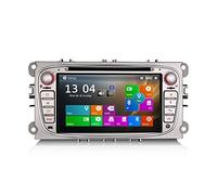 Erisin 7 Inch 2 Din Car Stereo for Ford Focus C/S-Max Mondeo Galaxy Car Multimedia GPS Navigatoin Car DVD Player HD 1080P Digital Touch Screen Car DVR DAB+ Steering Wheel Control USB SD DAB+