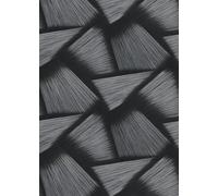 Erismann 10401-15 Spotlight 2 Non-Woven Wallpaper Design 3D Look Fans Black Metallic Gloss Geometric
