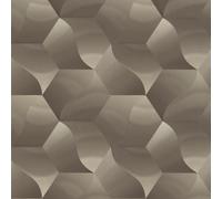 Erismann 3D Geometric Metallic Geo Textured Hexagon Wave Wallpaper Feature Wall Gold 339572