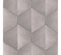 Erismann 3D Waves Fashion for Walls by Guido Maria Kretschmer Geo Grey Wallpaper
