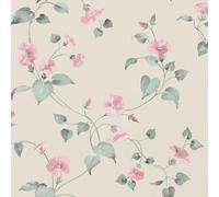 Erismann Abode Laura Pink Green Wallpaper 05549-02