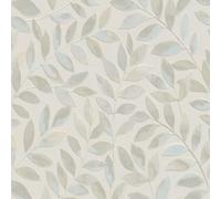 Erismann Ameroso Leaf Blown Vinyl Wallpaper Blue/Natural Perfect for Kitchens, Living Rooms, hallways, Feature Wall Wallcovering Opus 10462-02