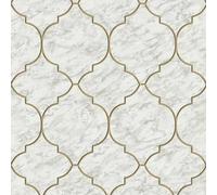 Erismann Art Decor Silver Marble Tile Instawalls Graphic Glitter Metallic Wallpaper Erismann Silver