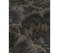 Erismann Bliss Abstract Leaf Black Metallic Wallpaper 10402-15