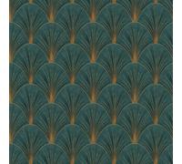 Non-woven wallpaper Elle Art Deco motif green gold metallic 10451-19 (3,73£/1qm)