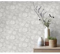 Erismann Brise Quality Vinyl Wallpaper In Grey