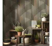 Erismann Cascade Modern 3D Panel Effect - Mocha