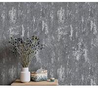 Grey Erismann Casual Chic Industrial Concrete Wallpaper, Grey