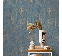 Erismann Casual Chic Industrial Concrete Stone Blue Beige Wallpaper 10273-08