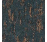 Non-Woven Wallpaper Casual Chic Blue Copper Plaster Look 10273-44 (3,02£/1qm)