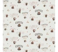 Erismann Coffee Cups Wallpaper Creme Brown Beans Kitchen Paste The Wall Vinyl