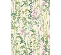 Erismann Cottage Embossed Pink Leaves Wallpaper