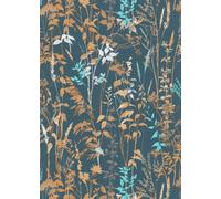 Erismann Cottage Garden Embossed Blue Vinyl