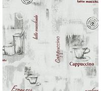 Grey Red Coffee Cup Wallpaper Typography Kitchen Textured Paste Wall Vinyl P+S