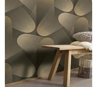 Erismann Elysium Dark Gold Geometric Retro Wallpaper 10423-15