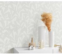 Erismann Epure Leaf Wallpaper - Grey