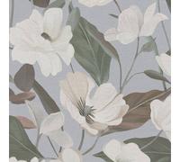Erismann Fairy Blossom Floral Vinyl Wallpaper in Grey Erismann Grey