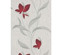Erismann Fleur Blown Vinyl Floral Motif Glitter Textured Wallpaper 9730-06