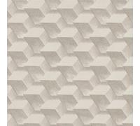 Erismann Geometric 3D Effect Geo Glitter Paste The Wall Vinyl Textured Wallpaper in Beige Erismann Beige