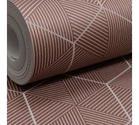 Erismann Geometric Triangle Hexagon Copper Brown Sheen Wallpaper 1767-48