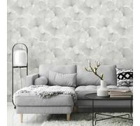 Erismann Ginko Dream Floral Wallpaper - Grey
